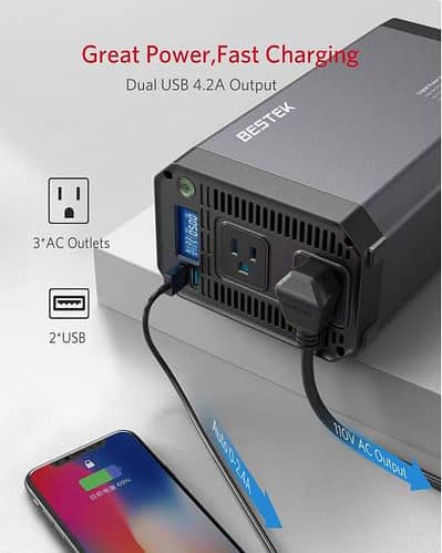 1000W Power Inverter 12V DC to 220V AC