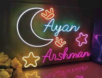 Neon sign board|Acrylic sign board|3d sign board|Neon strip|Rgb light