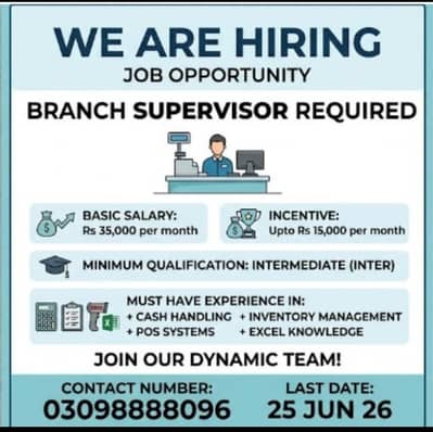 Branch Supervisor / Manager / Warehouse incharge