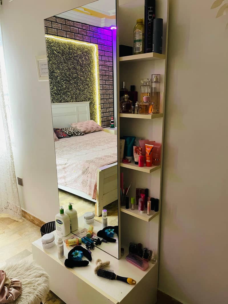 Ikea bed set with dressing table. 2