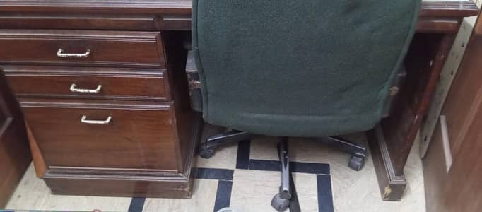 office table and revolving chair available in pure wood