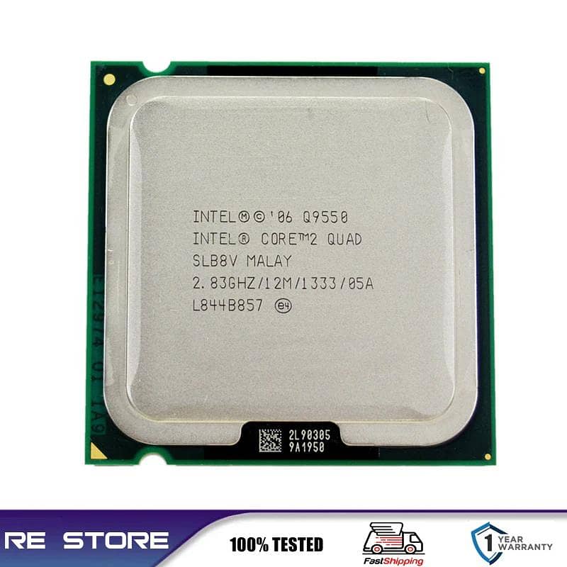 intell core 2 qwad 9550 2.83 GHz clock speed - 12 mb of L2 catch 1