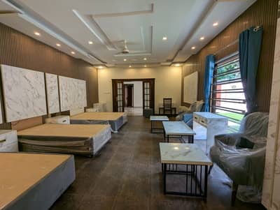 FOR RENT 2-Kanal Semi Furnished Double Storey 14-Beds with Solar Panel F_7/4