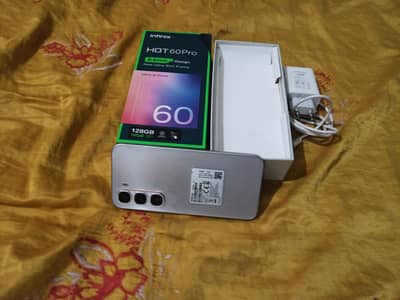 Infinix hot 60 pro 16/128 complete box 8 month warranty (03121489351)