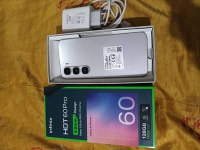 Infinix hot 60 pro 16/128 complete box 8 month warranty (03121489351)