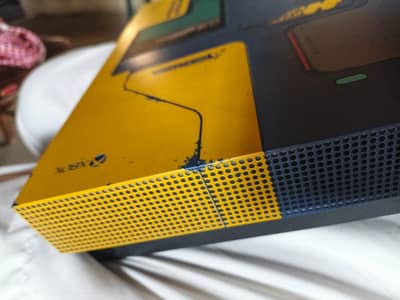 XBOX ONE X CUBER PUNK LIMITED EDITION CONSOLE WITH ONE CONTROLLER.