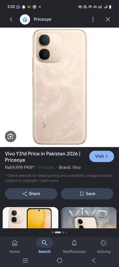 Vivo Y31d basically it is y31 d mobile new mobile new model