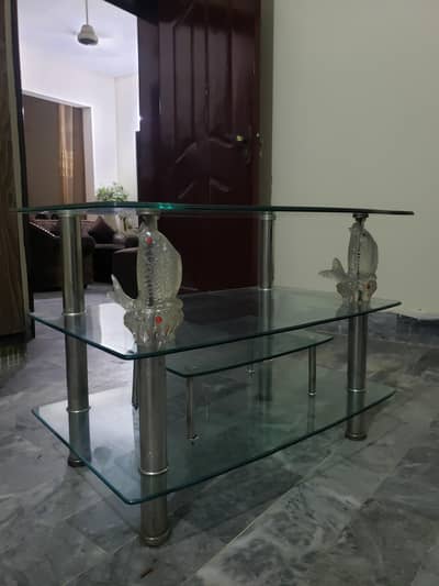 Glass Tv/console table for sale