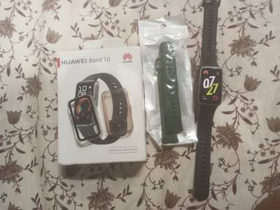 Huawei Band 10 Aluminum – Full Box + Extra Strap + 2 Screen Protectors