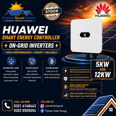 HUAWEI 5KW & 12KW ONGRID SOLAR INVERTERS