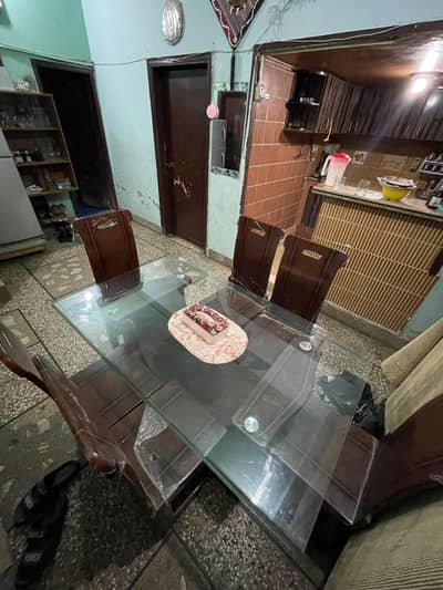 Wooden dining table
