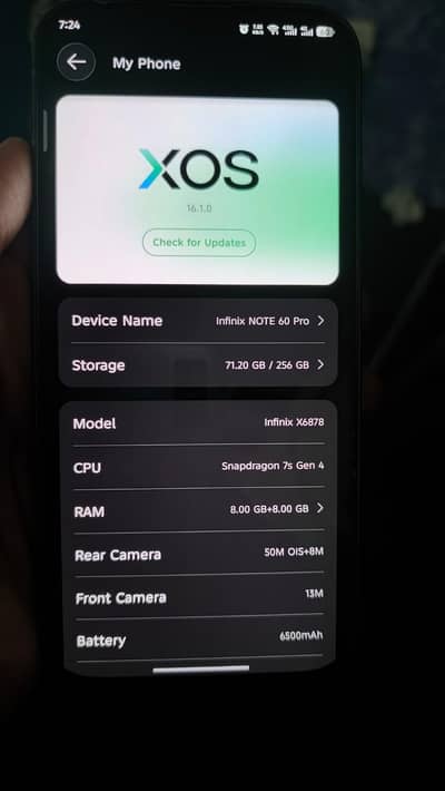 Infinix Note 60 Pro | 8+8/256 | 1 Month Used