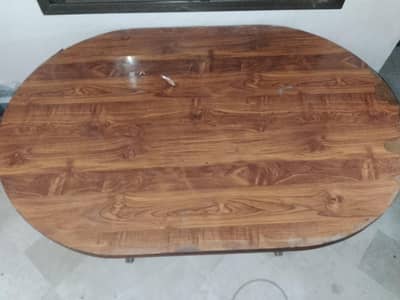Wooden Dining Table with 6 Chairs
