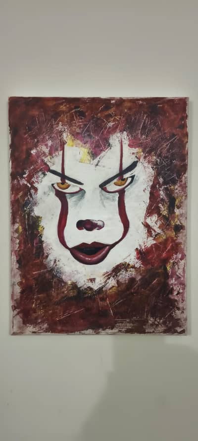 IT (PENNYWISE) AND ANNABELLE PAINTINGS FOR HORROR LOVERS