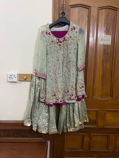 3 pcs suit / formal party wear dress / full embrioded work / for sale