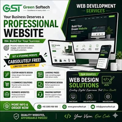 Modern & Responsive Web Development, Custom Software and Mobile App