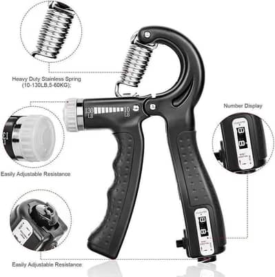 Adjustable Gym Hand Gripper (With Counter) 