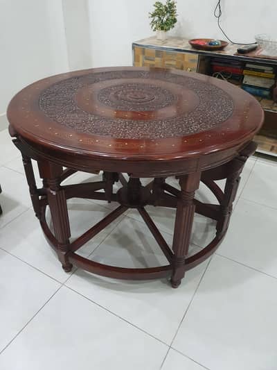 Vintage Style Chiniot Wooden Coffee Table