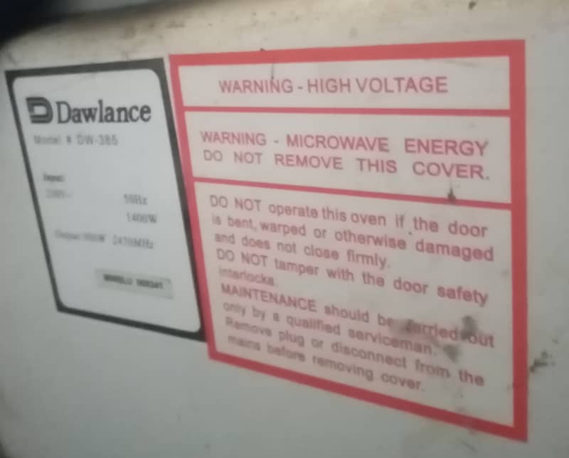 Dawlance microwave 1