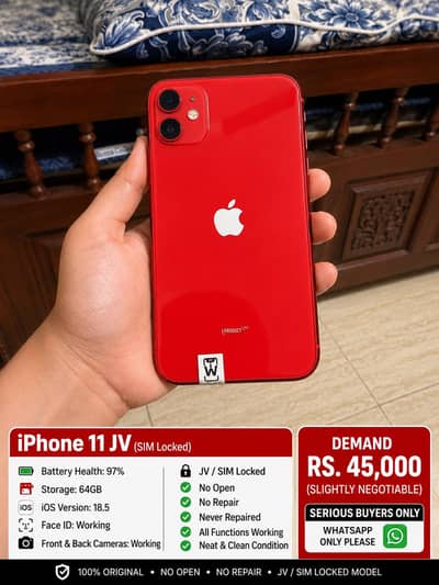 iPhone 11 JV Red 64GB | 97% Bettry Health