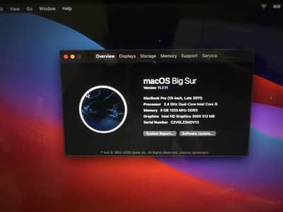 MacBook Pro 2011 late (Big sur)
