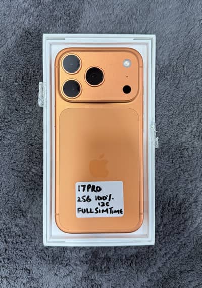 IPHONE 17 PRO 256 GB DUAL ESIM FULL SIM TIME 12 CYCLES