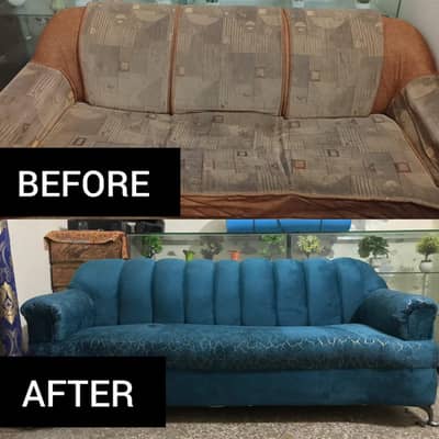 OLD SOFA REPARING FABRIC CHANGE NEW SOFA AVAILABLE 03145059454