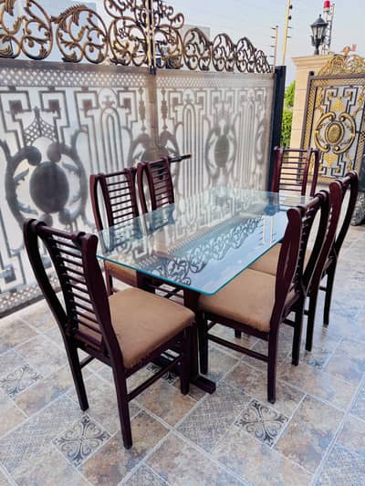 Wooden Dining Table 6 Sets For Sale