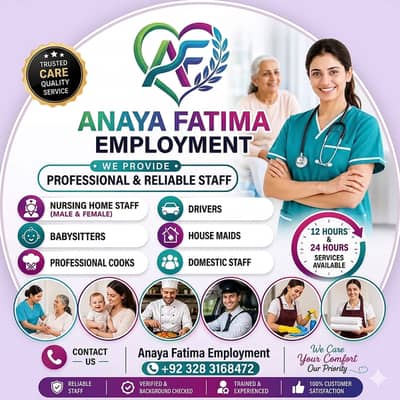 Maids / House Maids / cook / House chef / Baby Sitter maid available