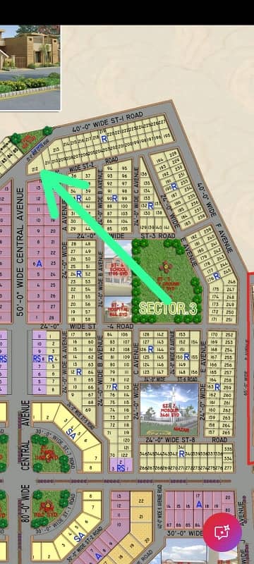 WEST OPEN CORNER PARK FACING PLOT 1