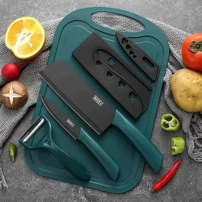 Stainless Steel Two-In-One Kitchen Knife Set