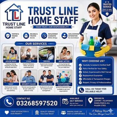 Maids / House Maids / cook / House chef / Baby Sitter maid available