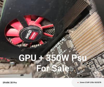 Amd R7 450 4gb GDDR5 GPU + 350w Powerman Psu Supply Unit