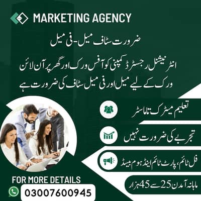 online job, house working, office working