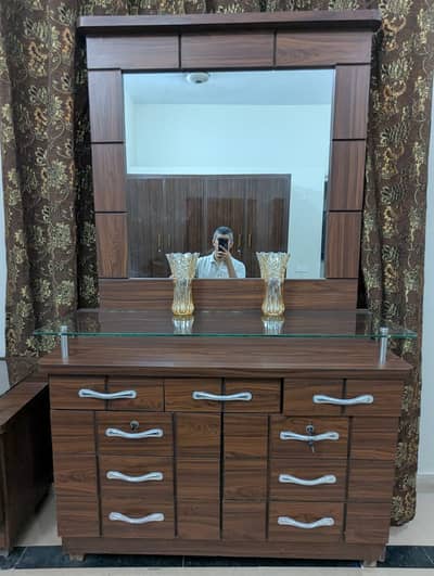 1 Dressing Table - 1 iron/Kitchen set Table - 2 Bed Side Tables