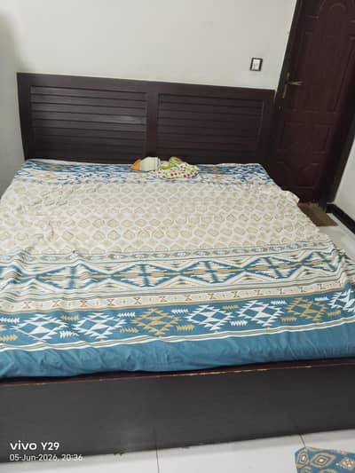 double bed with mattress