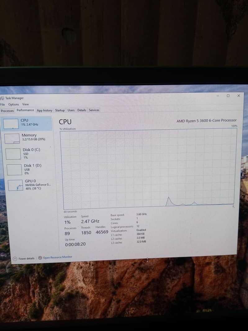 Gaming pc ryzen5 3600, 16gb ddr4, gtx 1660 super 4