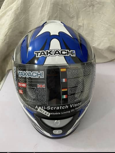 TAKACHI XL Full Face Motorcycle Helmet – Brand New