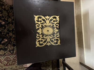 Pair of three tables with 2 chairs