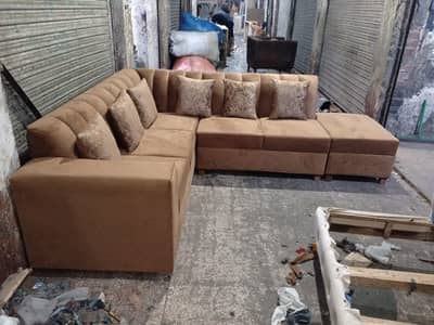 L Shape Sofa set , Sofa Set , wooden sofa , Modern Sofa , Velvet sofa