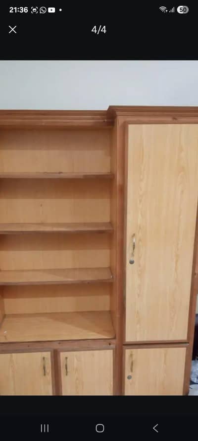 wardrobe and book shelve