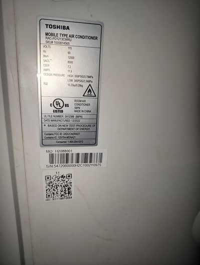 1 Ton Toshiba Portable Ac