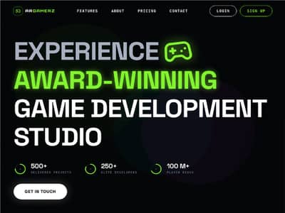 Game Development Studio Website Template for Sale only 8000 Rs Urgent
