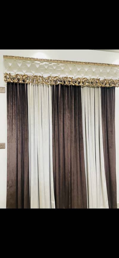 Velvet curtains with box and tcl smart 40 inch led for sale