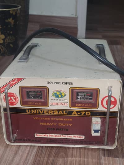 7000 Watts, 100 percent pure copper heavy duty stabilizer