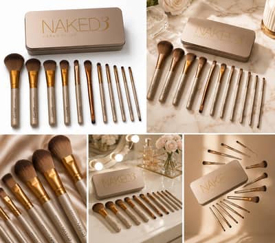 12 Pcs Professional Makeup Brush Set With Free Delivery