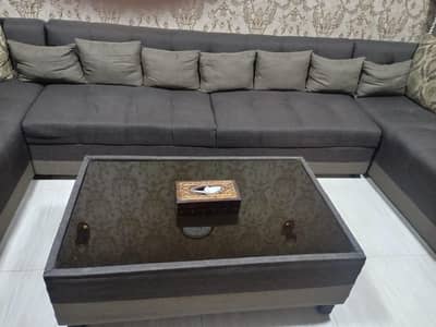 U shape sofa with table 12 seater