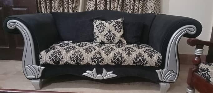 sofa set/black sofa set/5 seater
