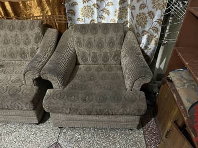 5 Seater Sofa Set – Versace-Style Fabric | 28,000 PKR