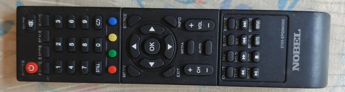 NOBEL LED ORIGINAL REMOTE 32" MODEL 32ME7 SIMPLE NON ANDROID